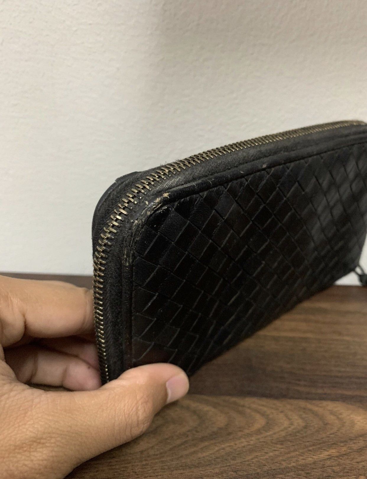 Bottega Veneta Intrecciato Zipper Wallet Men Leather Wallet - 5