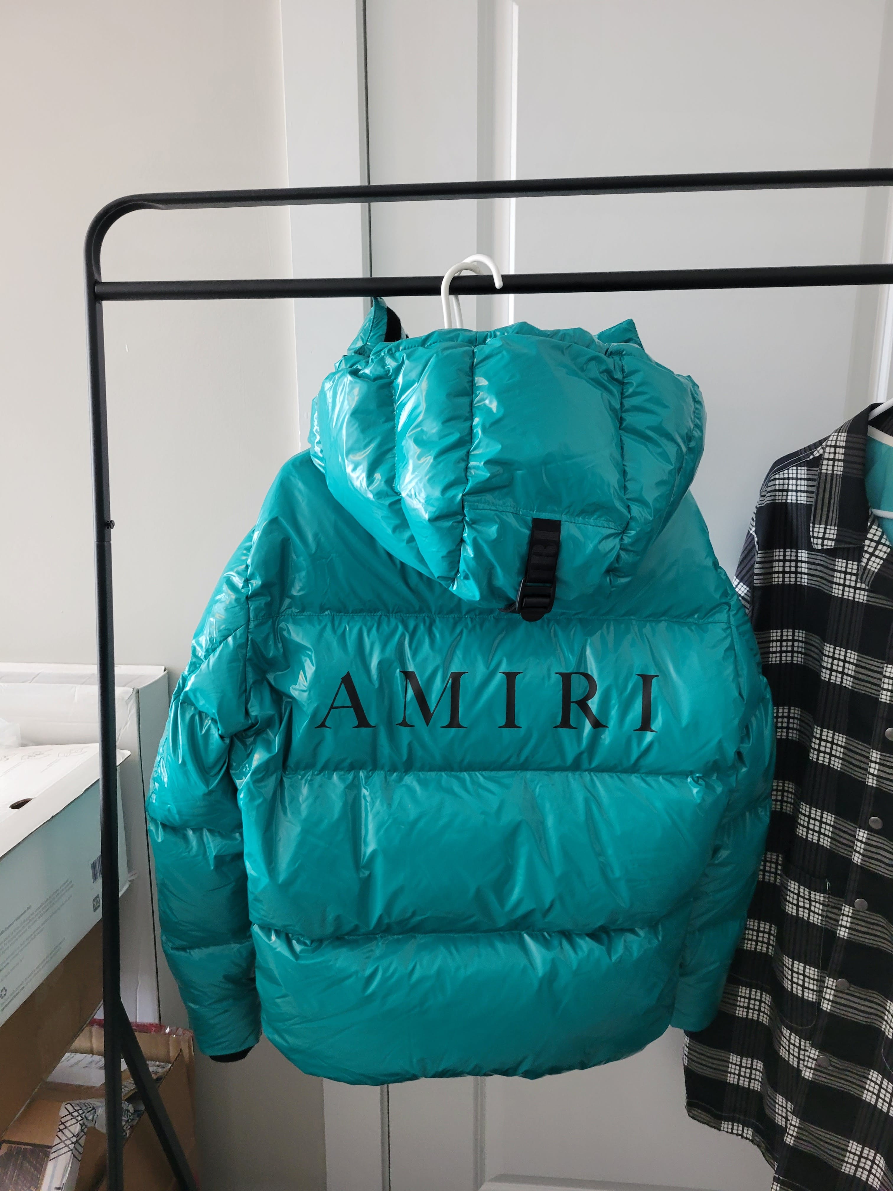 Amiri Teal Oversized Puffer Jacket Size Small - 2