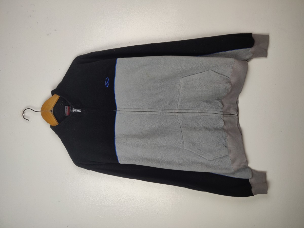 Two Tone Fleece Sweater Zipper Jacket - 2