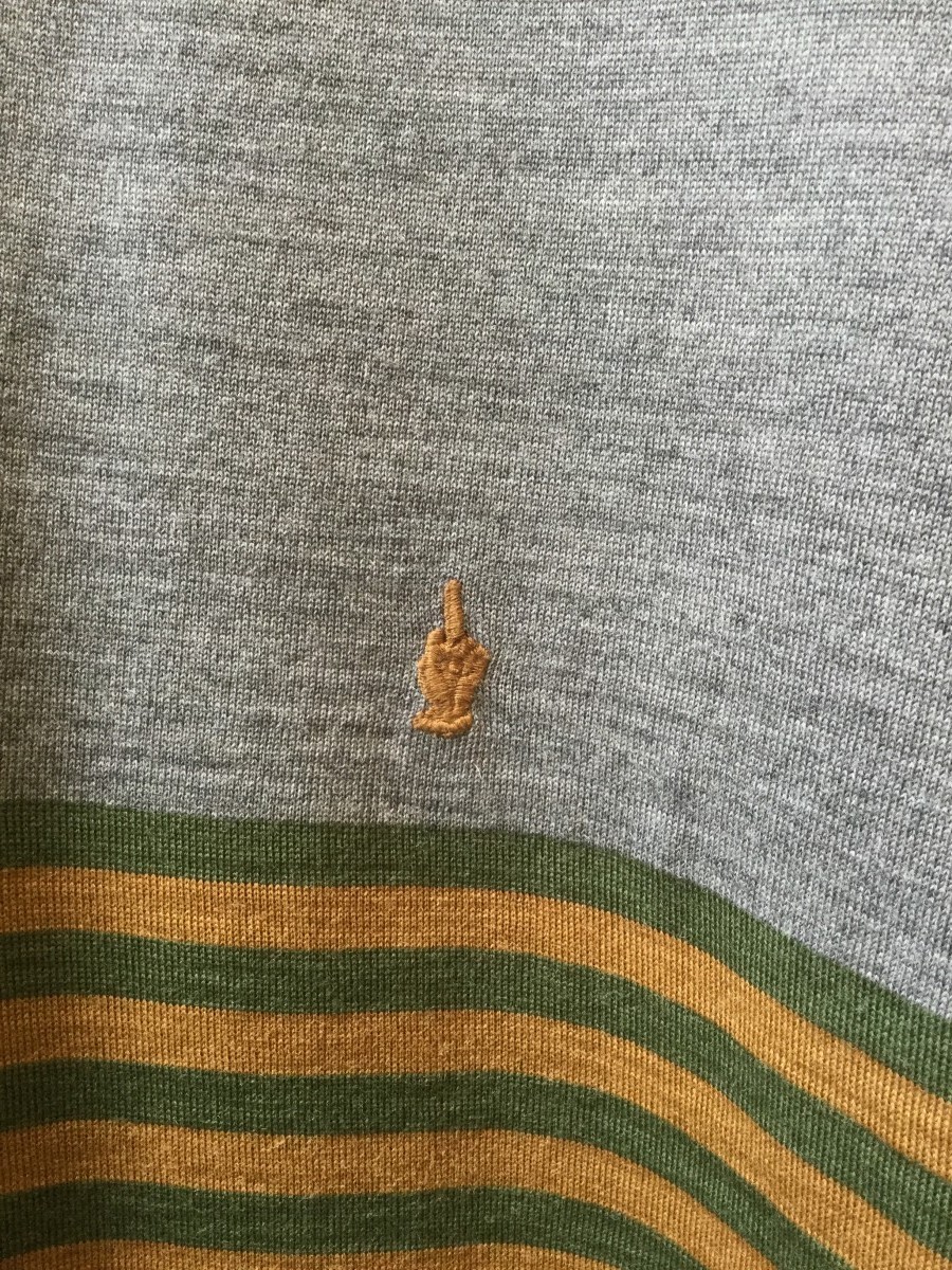 Fuck K4907 striped sweater - 3