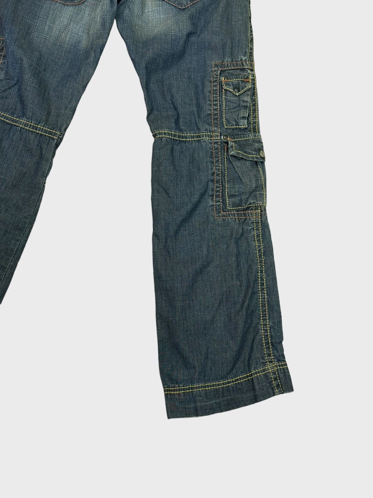 Japanese Brand - EVOLUTION CARGO MULTIPOCKET DISTRESSED DENIM - 12