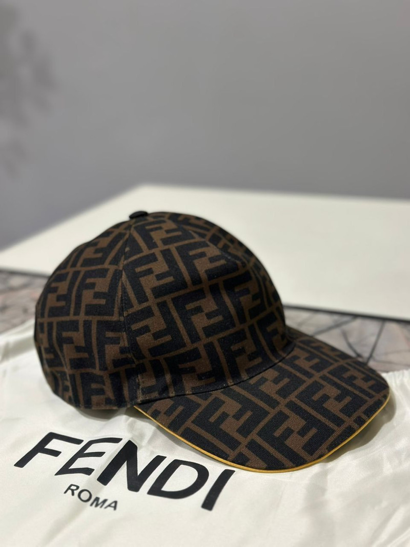 Authentic Fendi FF RELOADED BASEBALL HAT YELLOW - 1