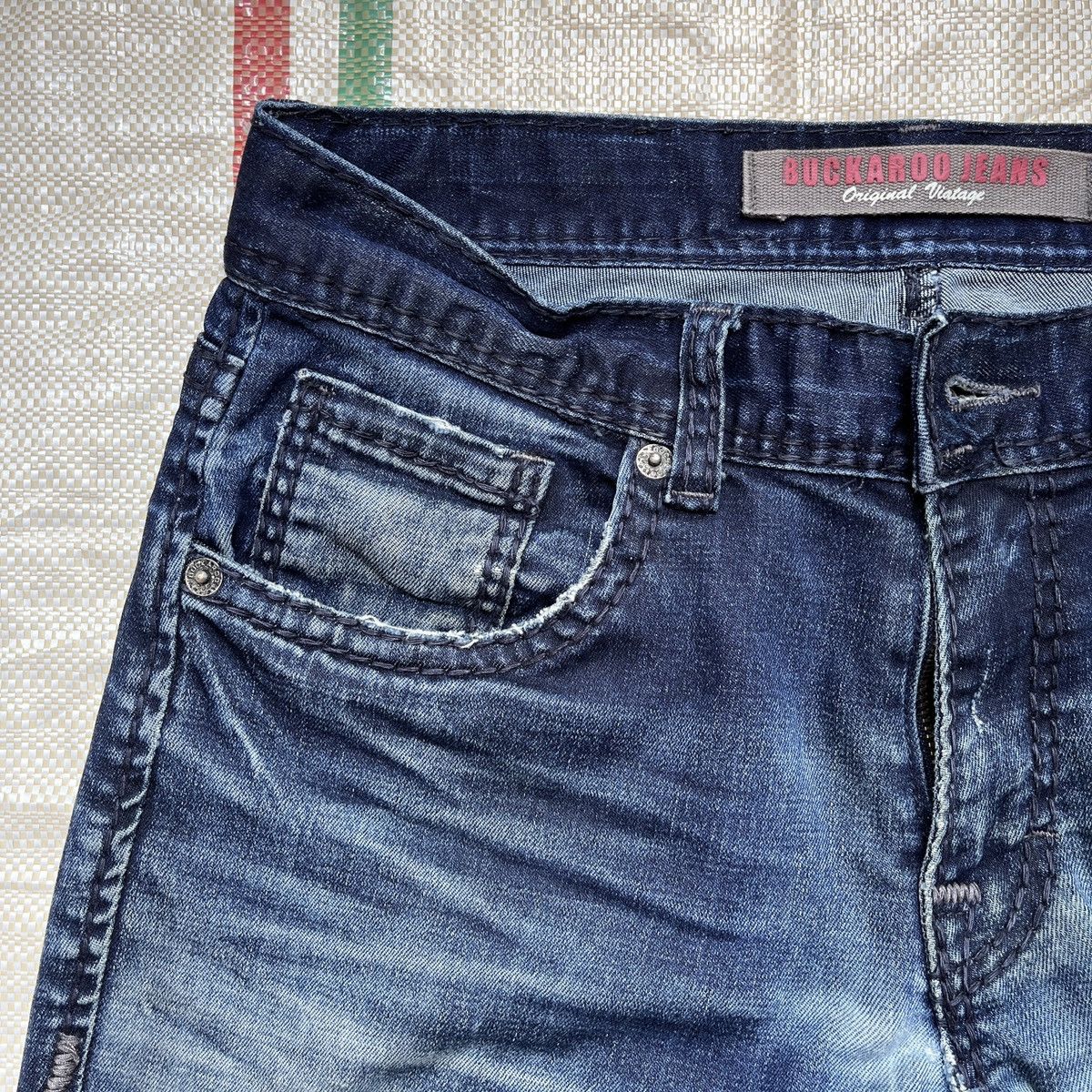 Vintage - Ripped Buckaroo Indigo Ink Jeans Fit Cut Japanese - 11