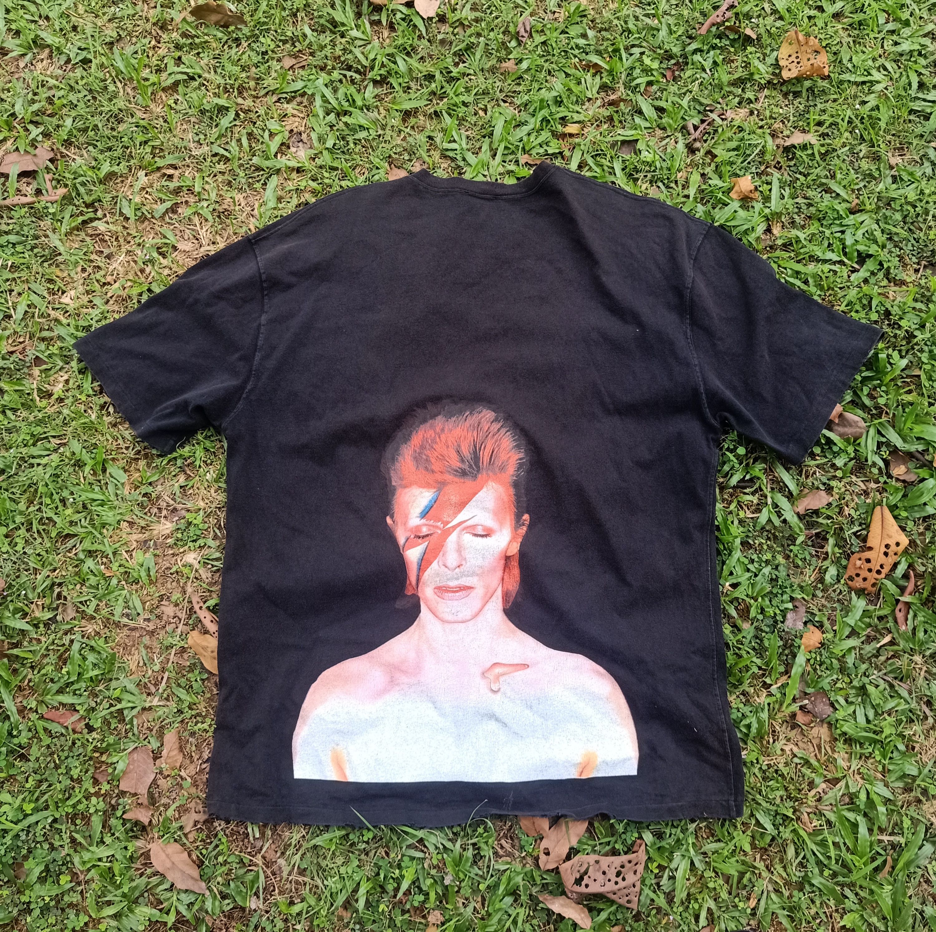 Authentic Icon - Black David Bowie Distressed Oversized tee - 1