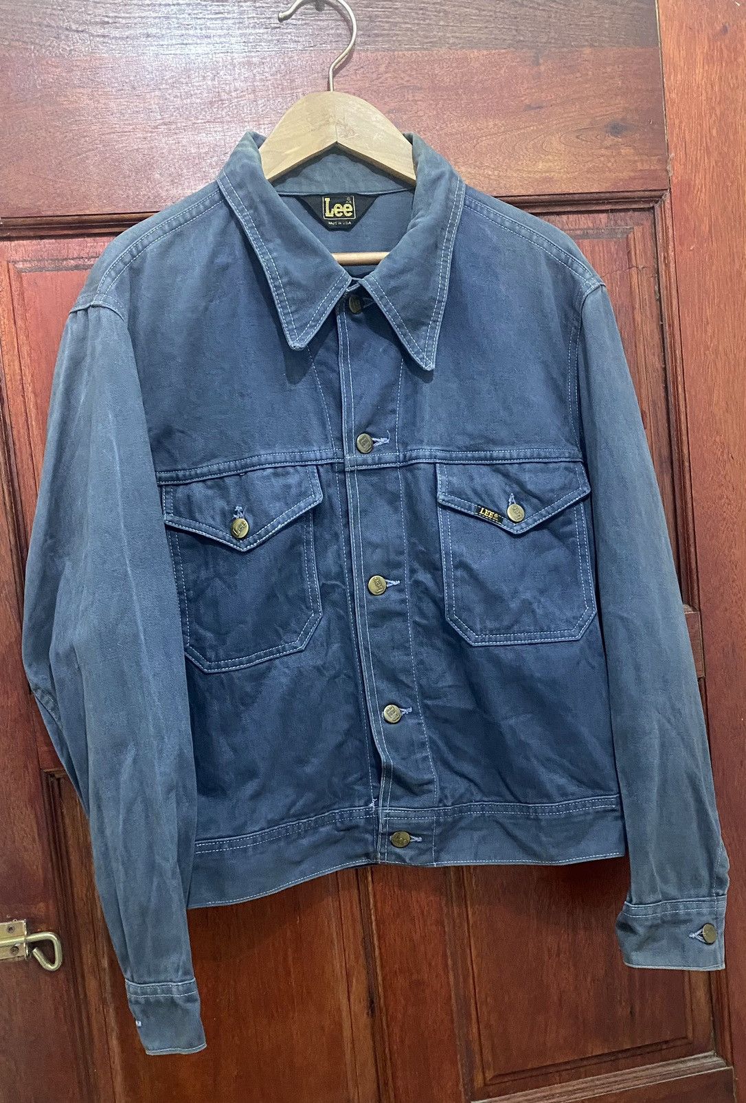 Vintage Lee Trucker Denim Jacket Made Usa - 3