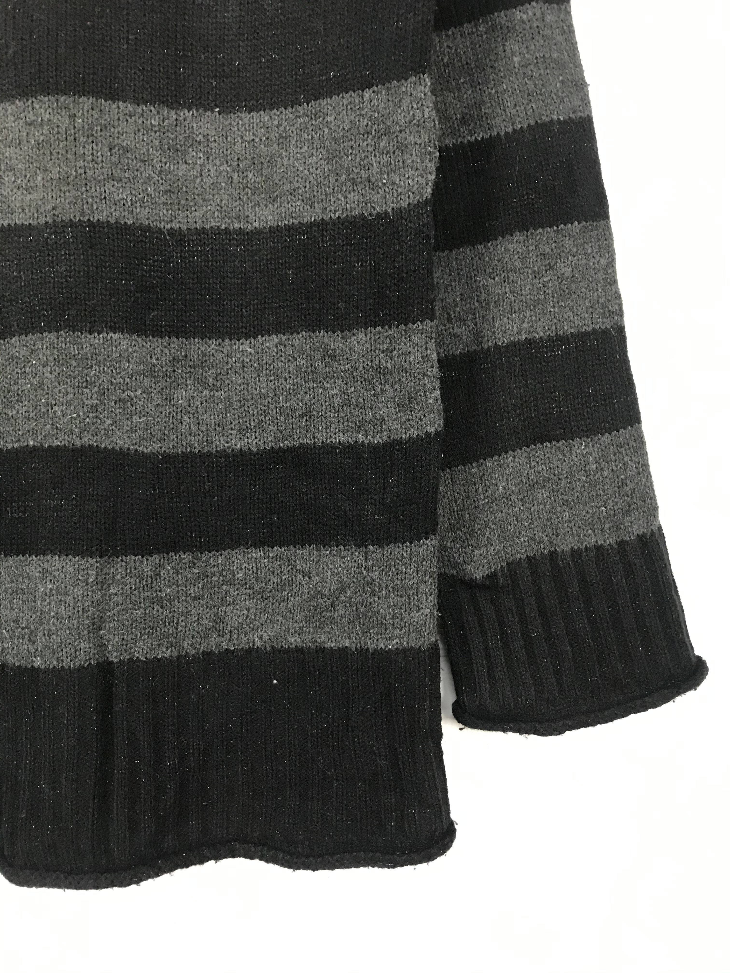 Japanese Brand - Sharp Shooter Grunge Kurt Cobain Stripe Vneck Knitwer #2678 - 6