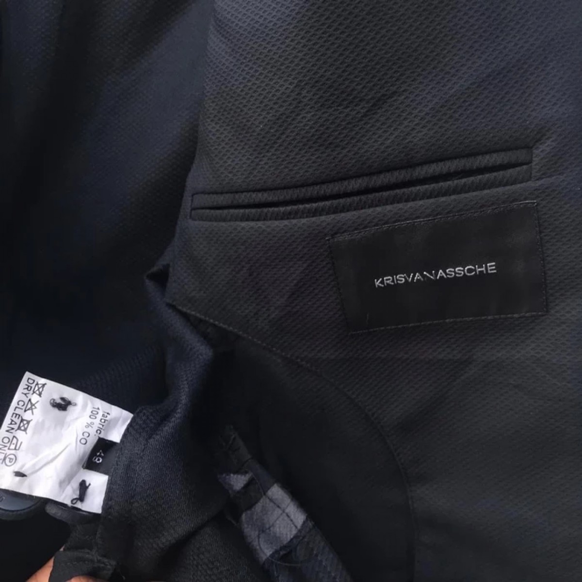 Kris Van Assche - Navy 1button cotton Blazer jacket EU48 Us36 SlimShort - 3