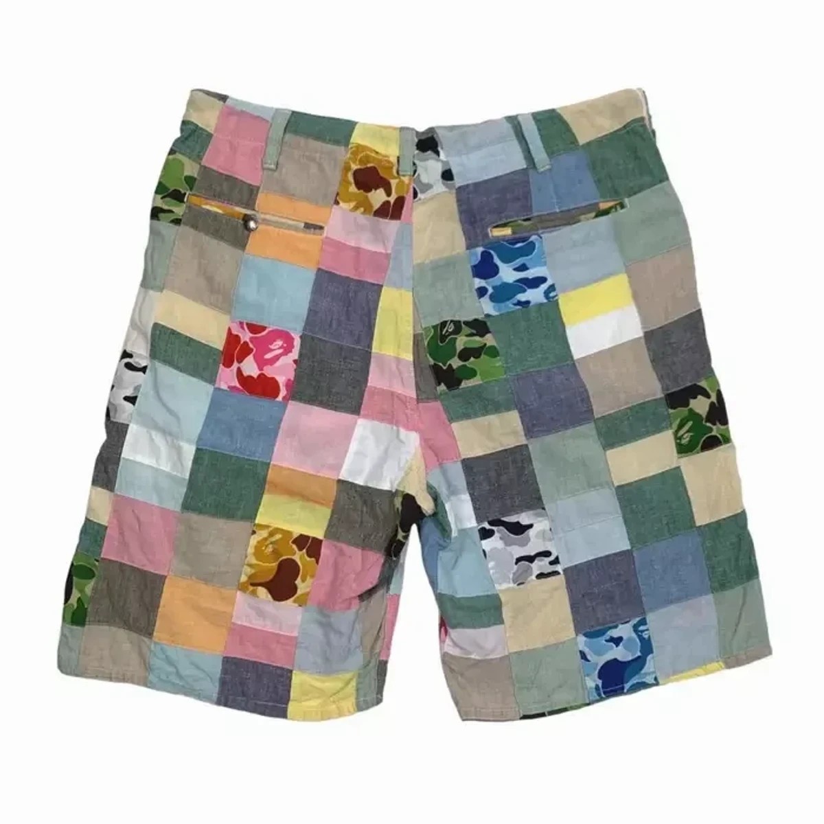 OG A Bathing Ape Camo Patchwork Shorts - 2