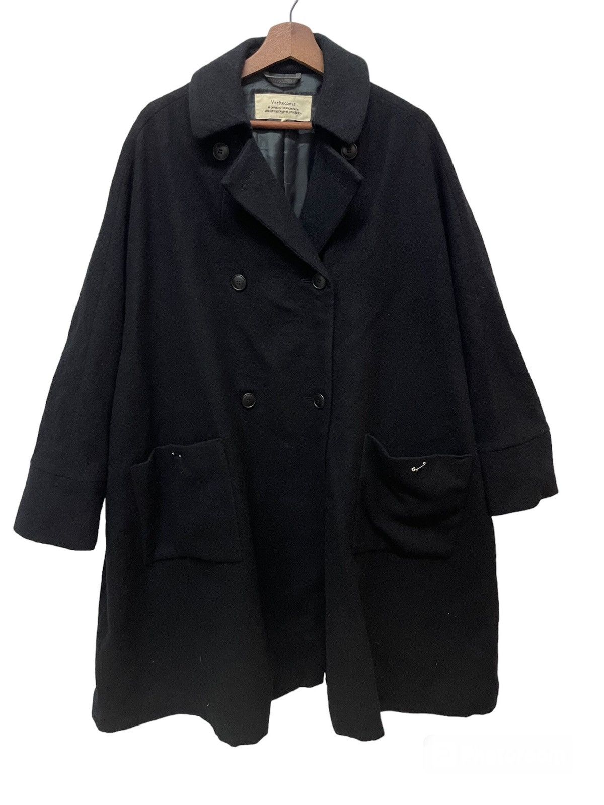 VINTAGE VERITECOEUR BLACK LONG JACKET - 1