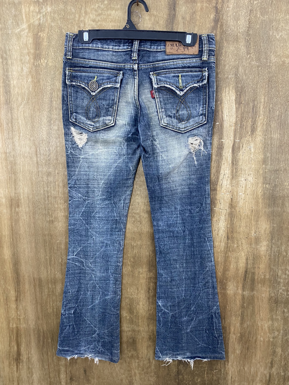 Distressed Denim - Maraxia Blue Distressed Denim Pants #1035 - 8