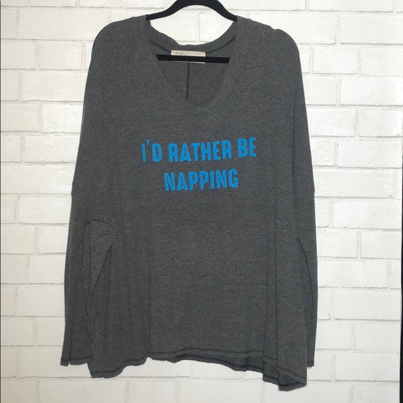 Vintage Havana - “I’d Rather Be Napping” Graphic Hacci Sweatshirt - 1