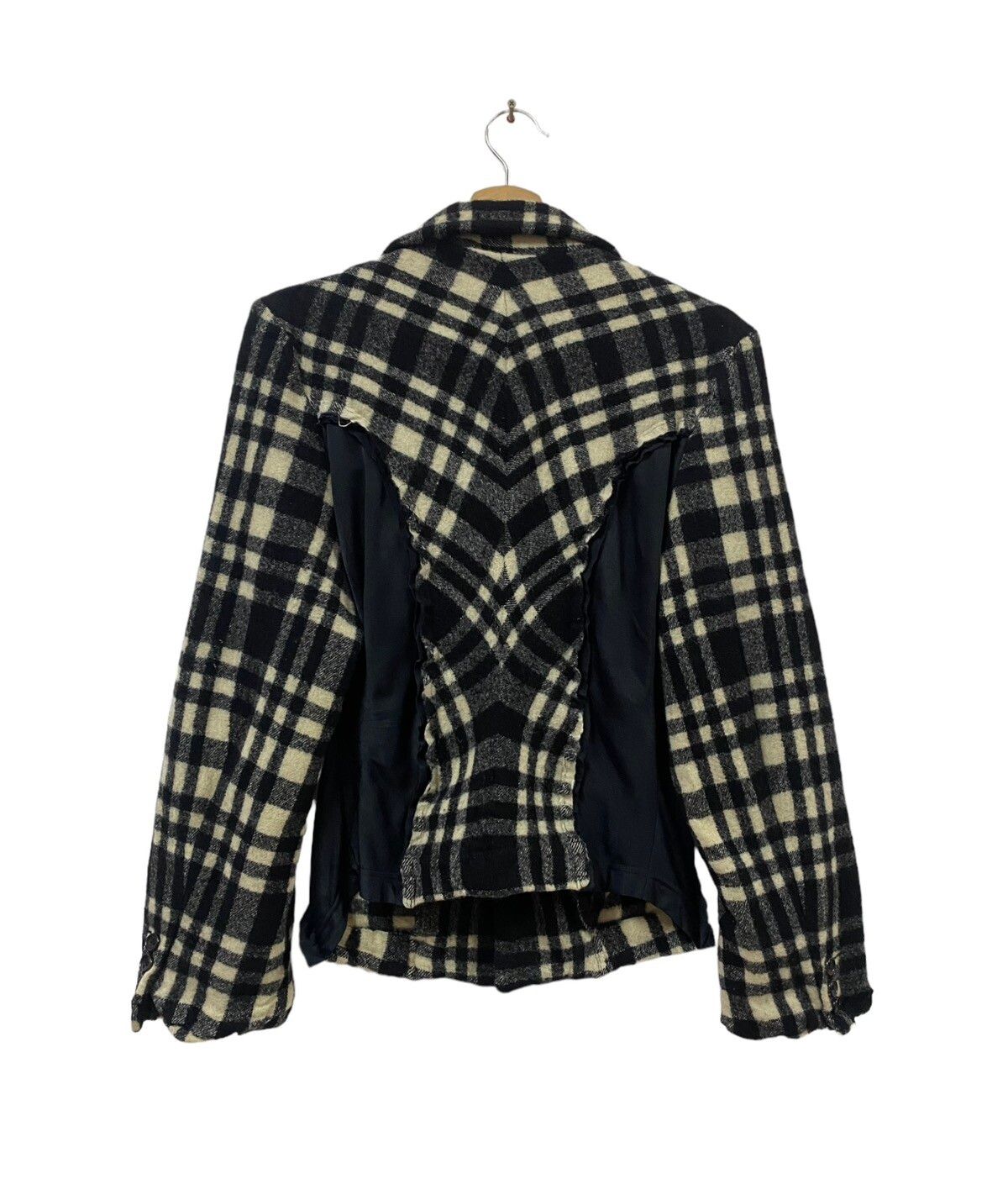 AD2007🔥Comme Des Garçons Plaid Wool Hybrid Jacket - 2