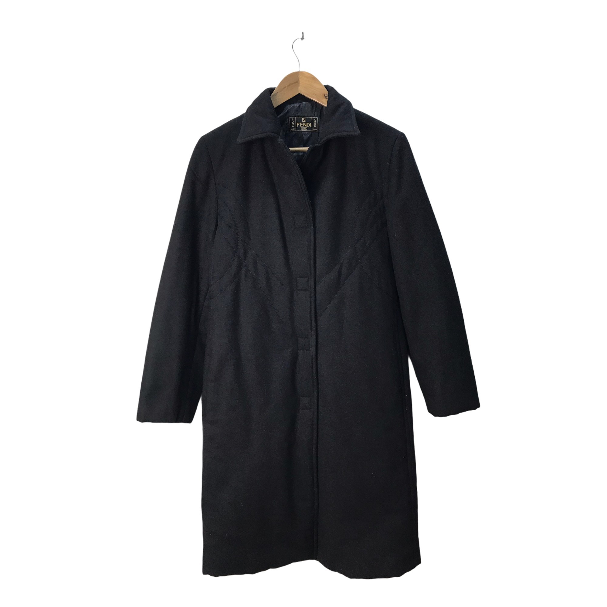 Vintage Fendi Jeans Wool Long Jacket - 1