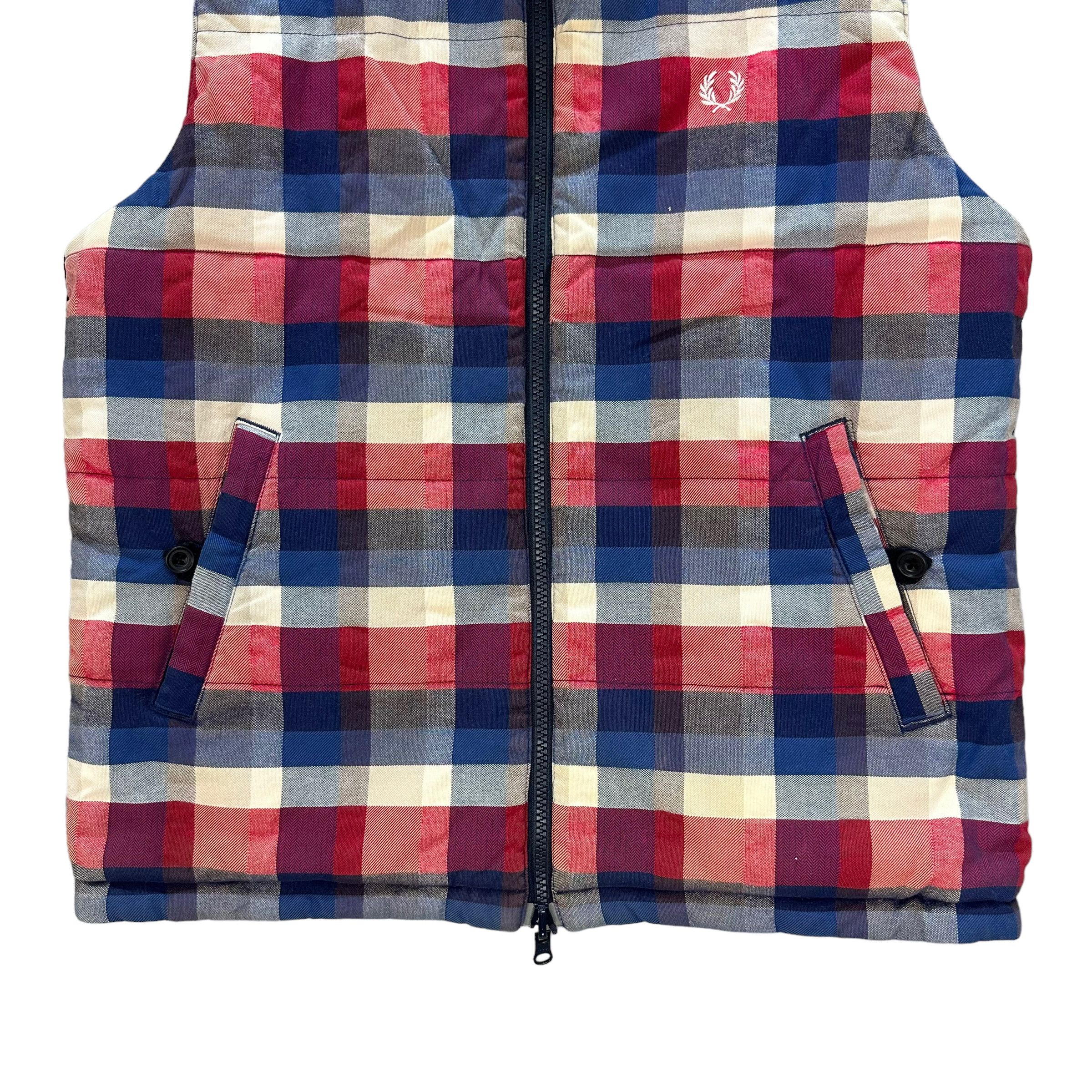 FRED PERRY THERMOLITE REVERSIBLE TARTAN VEST #8272-220 - 3