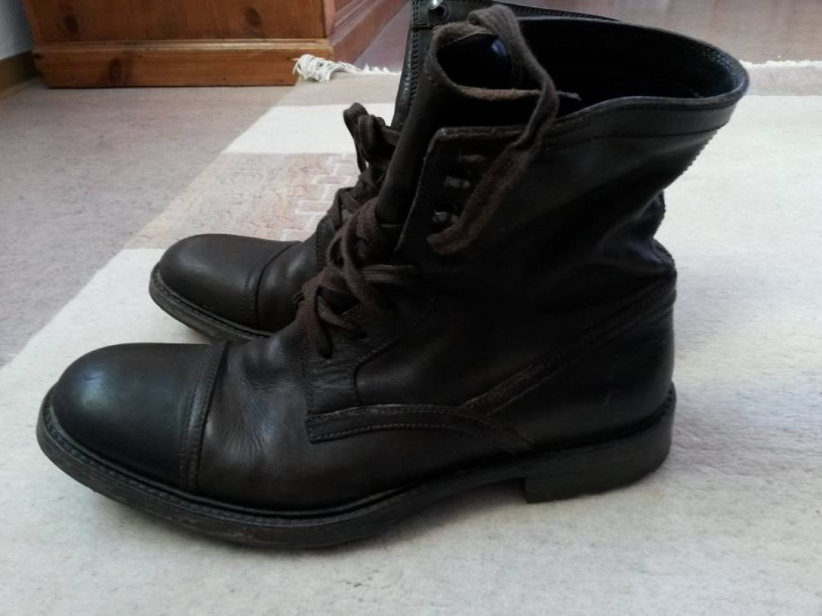 N.D.C. Made By Hand - Handmade Italian Brown Leather Boots EU40 - 10
