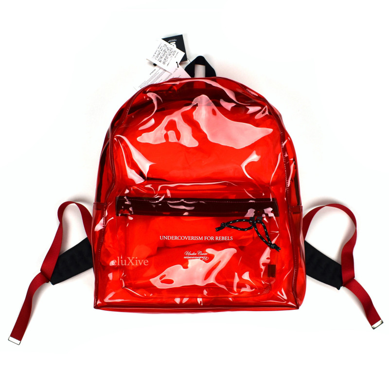 Undercoverism For Rebels Transparent Clear Red Backpack NWT - 1