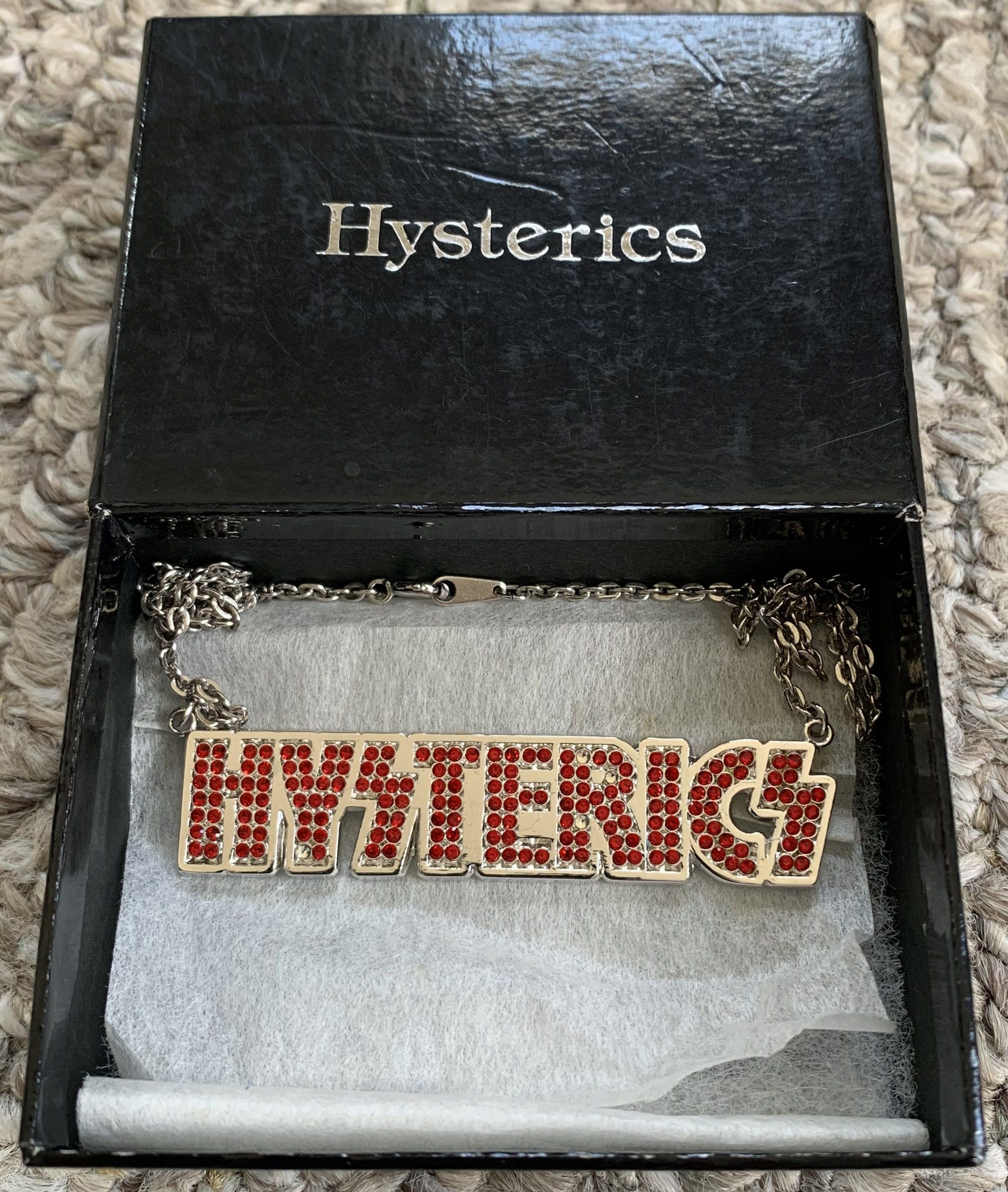 Hysteric Glamour Swarovski Spellout Necklace + Box - 6