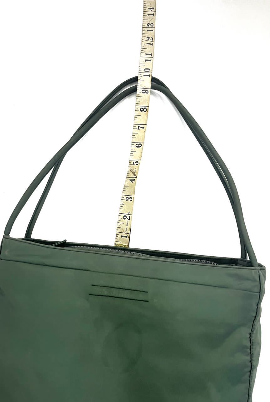 Authentic Vintage Prada Tessutto Nyalon Green Shoulder Bag - 17
