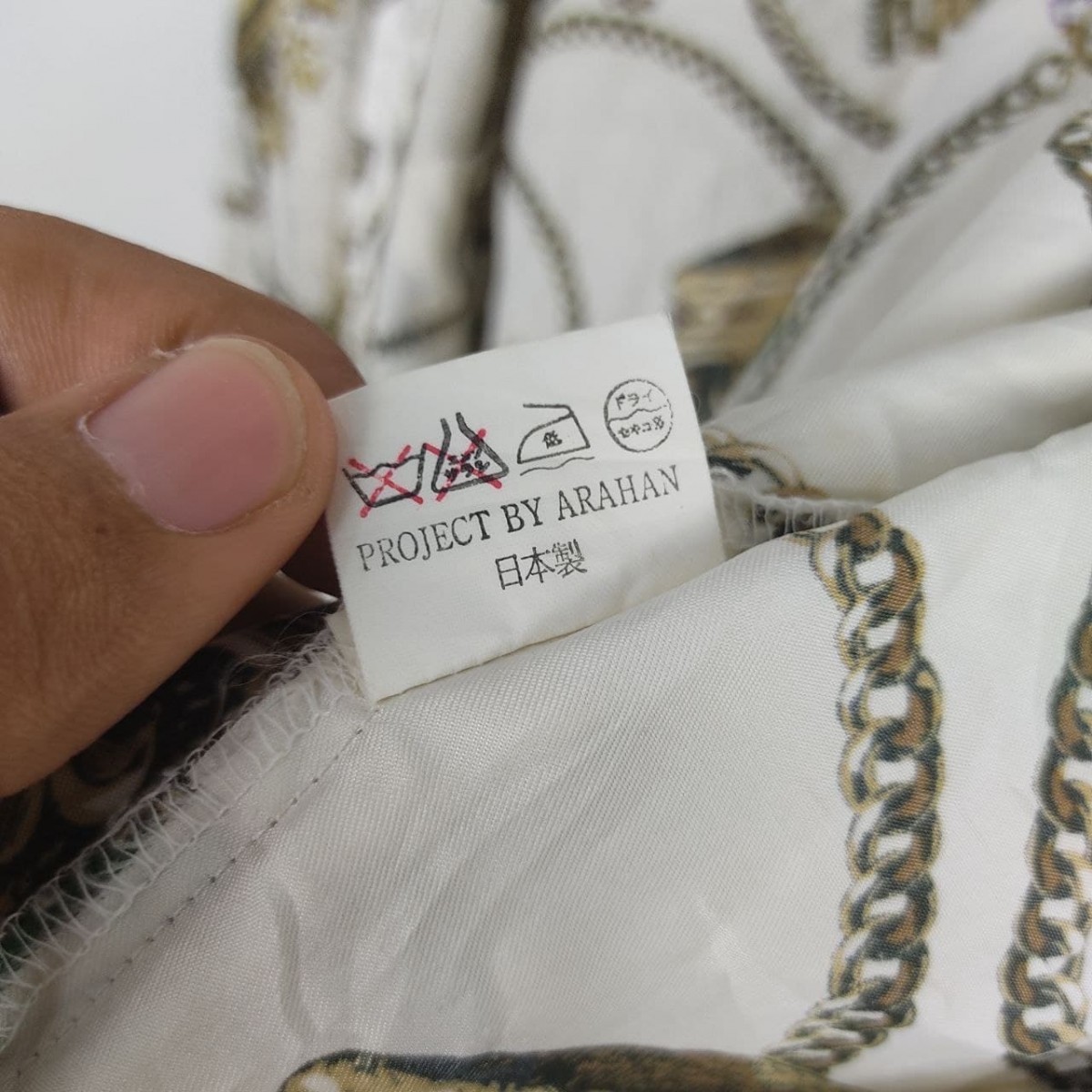 Designer - Vintage Full Printed Cross Crown Satin Silk Jacket - 7