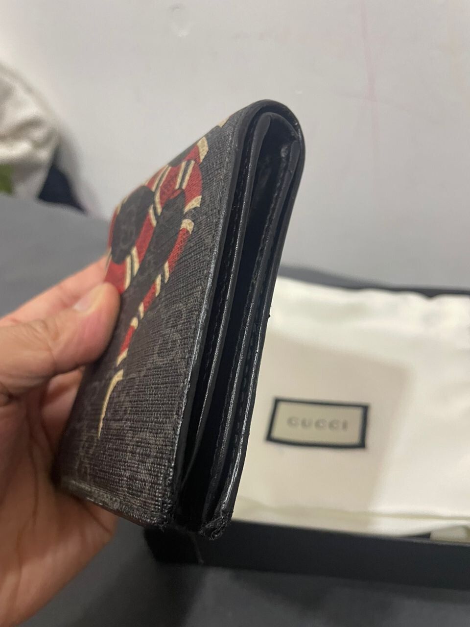 Authentic Gucci Snake Men Bifold Wallet - 9