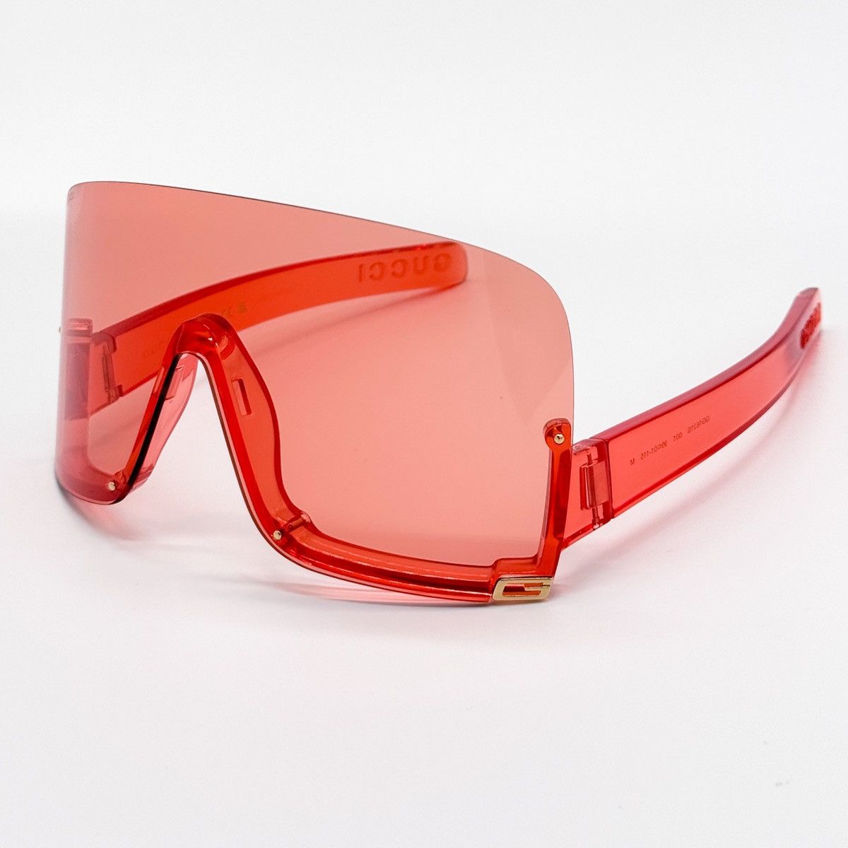 NEW GUCCI GG1631S 001 RED OVERSIZED WOMEN SUNGLASSES - 3