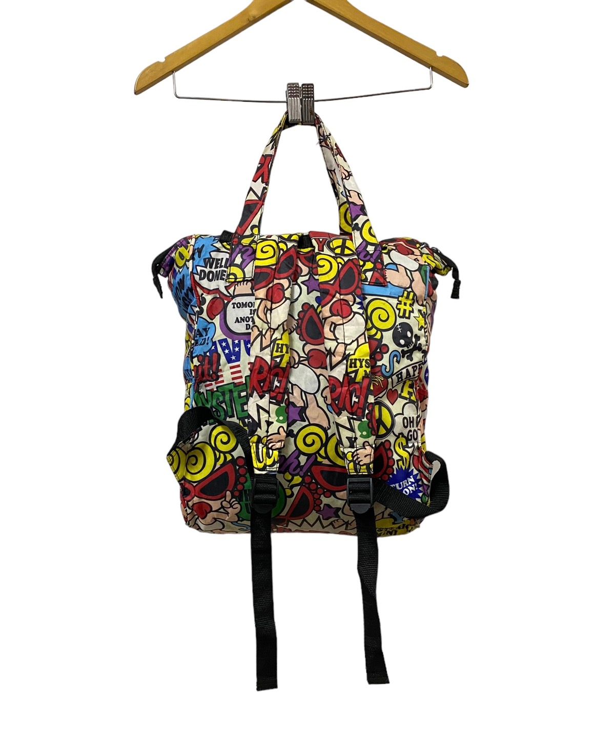 Vtg🔥Hysteric Mini All Over Print Characters 2 Way Backpack - 2