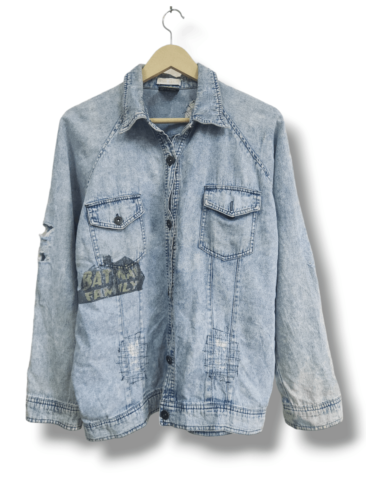 Distressed Denim - Batman X DC Comic X Hypen World Gallery Denim Jacket - 2