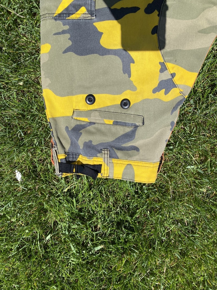 Military - Yellow/Orange Adjustable Split Camo Tactical Pants - 7