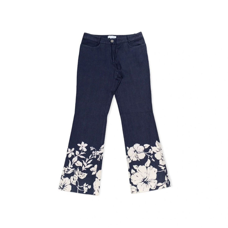 Vintage Celine Denim Bell Bottom Pants - 1