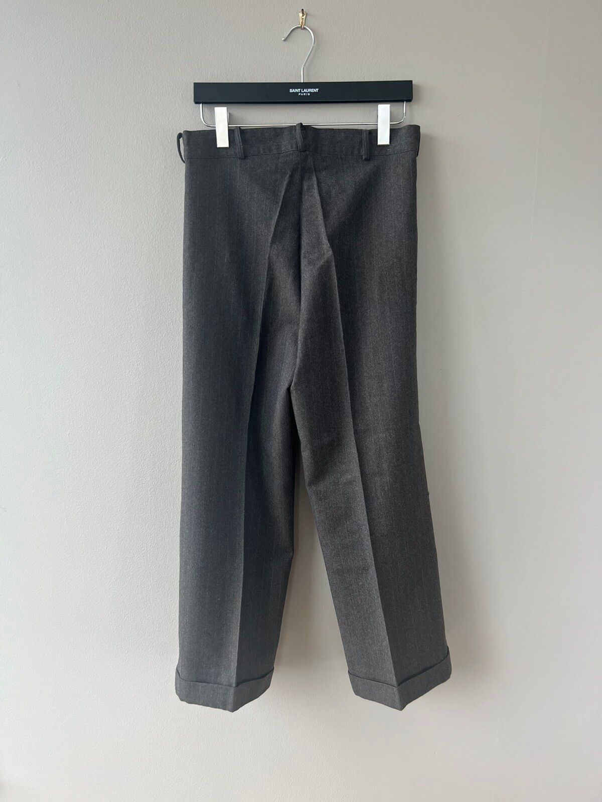 Y’s Pinstripe Wool Trousers - 5