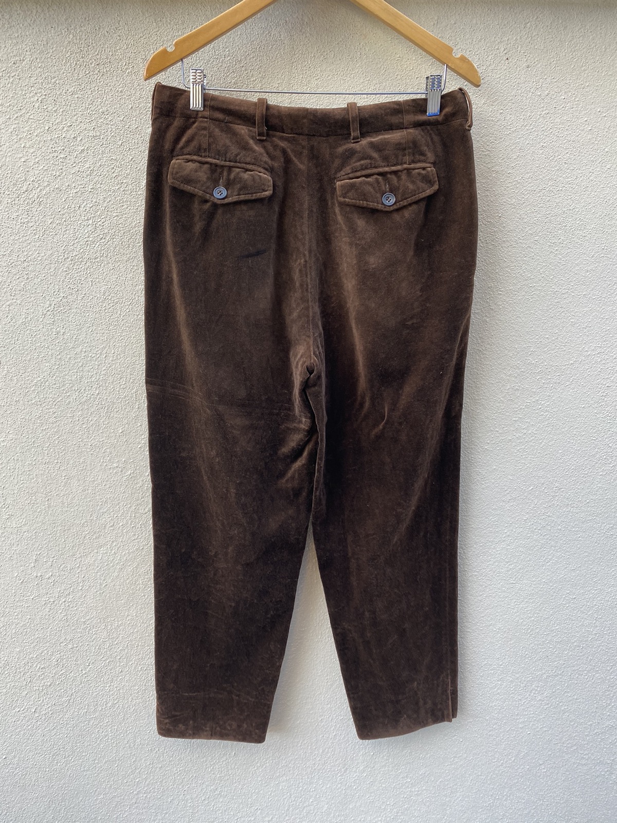 Vintage Dries Van Noten Brown Velvet Trousers - 6