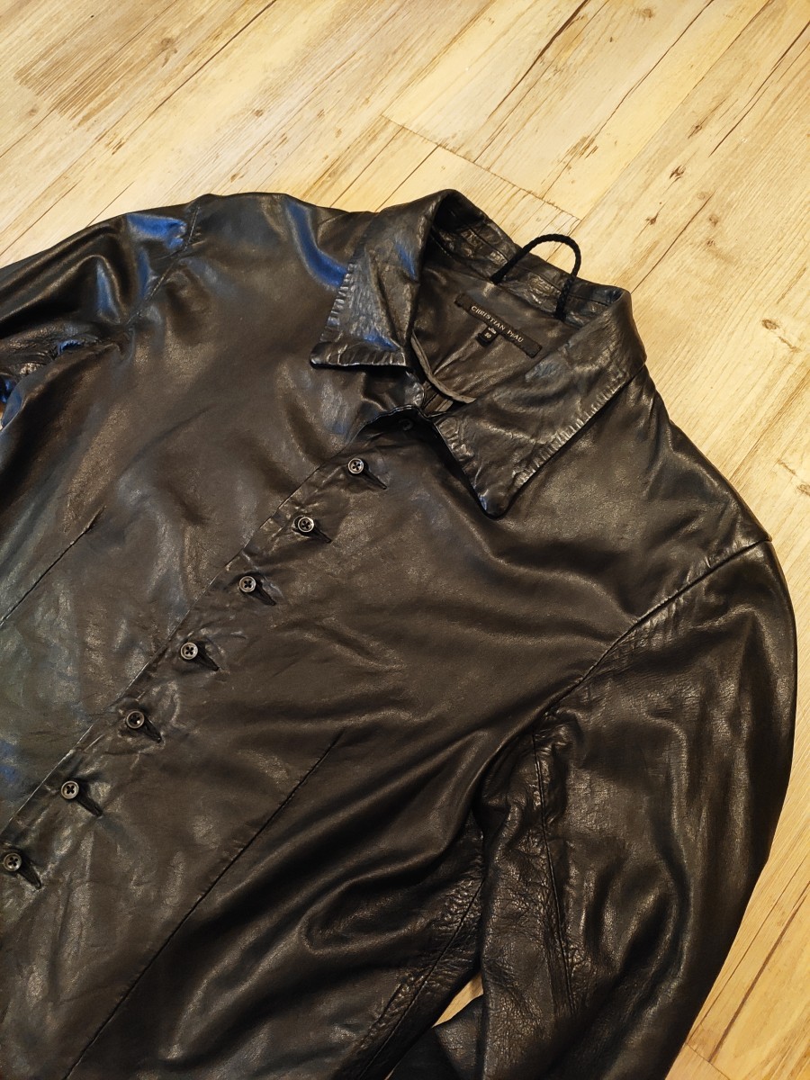 Christian Peau - Leather overshirt.Like Paul Harnden or Yohji Yamamoto - 4