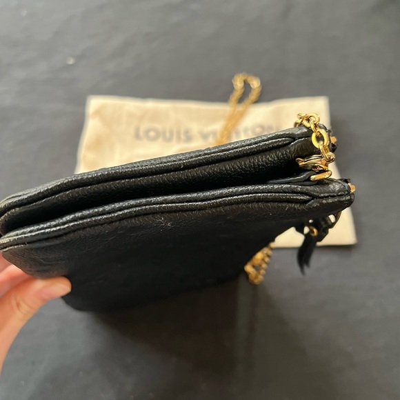 LOUIS VUITTON Empreinte Double Zip Pochette Black Bag - 7