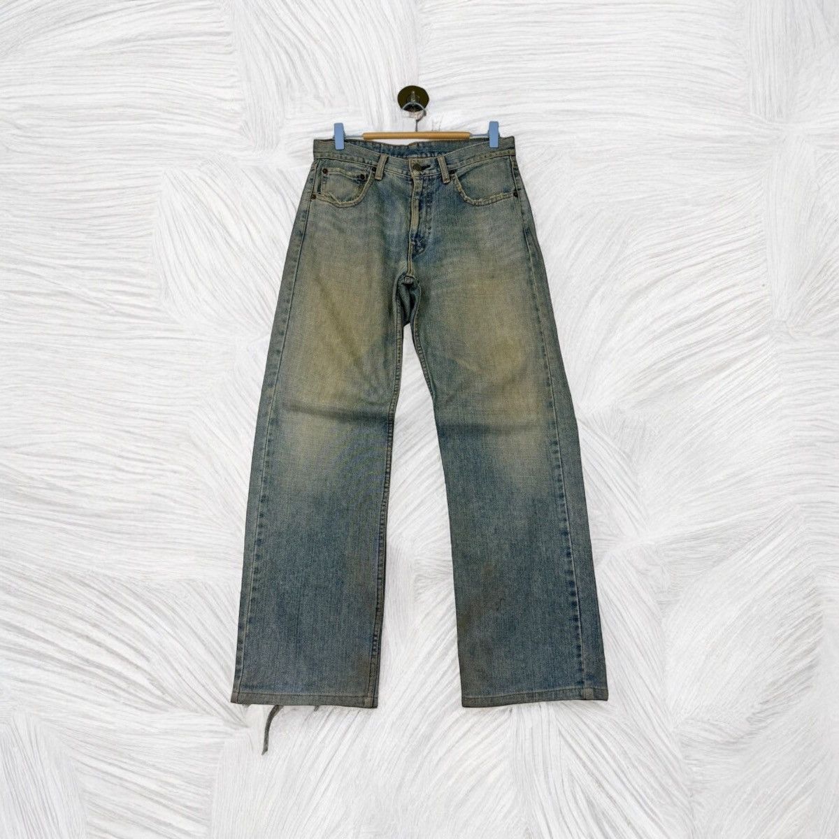 VINTAGE LEVIS 534 MUD WASH DISTRESSED JEANS - 1