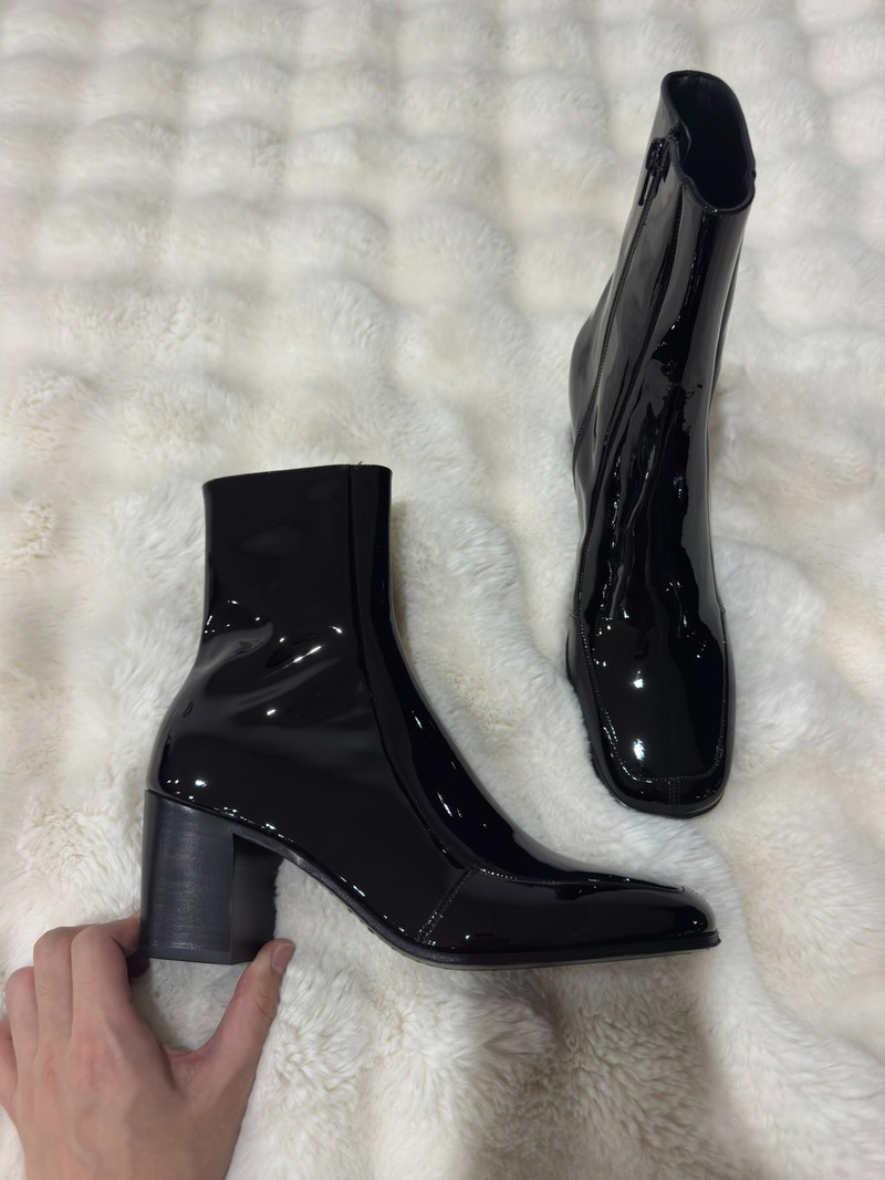 Saint Laurent YSL's new runway patent leather boots - 1