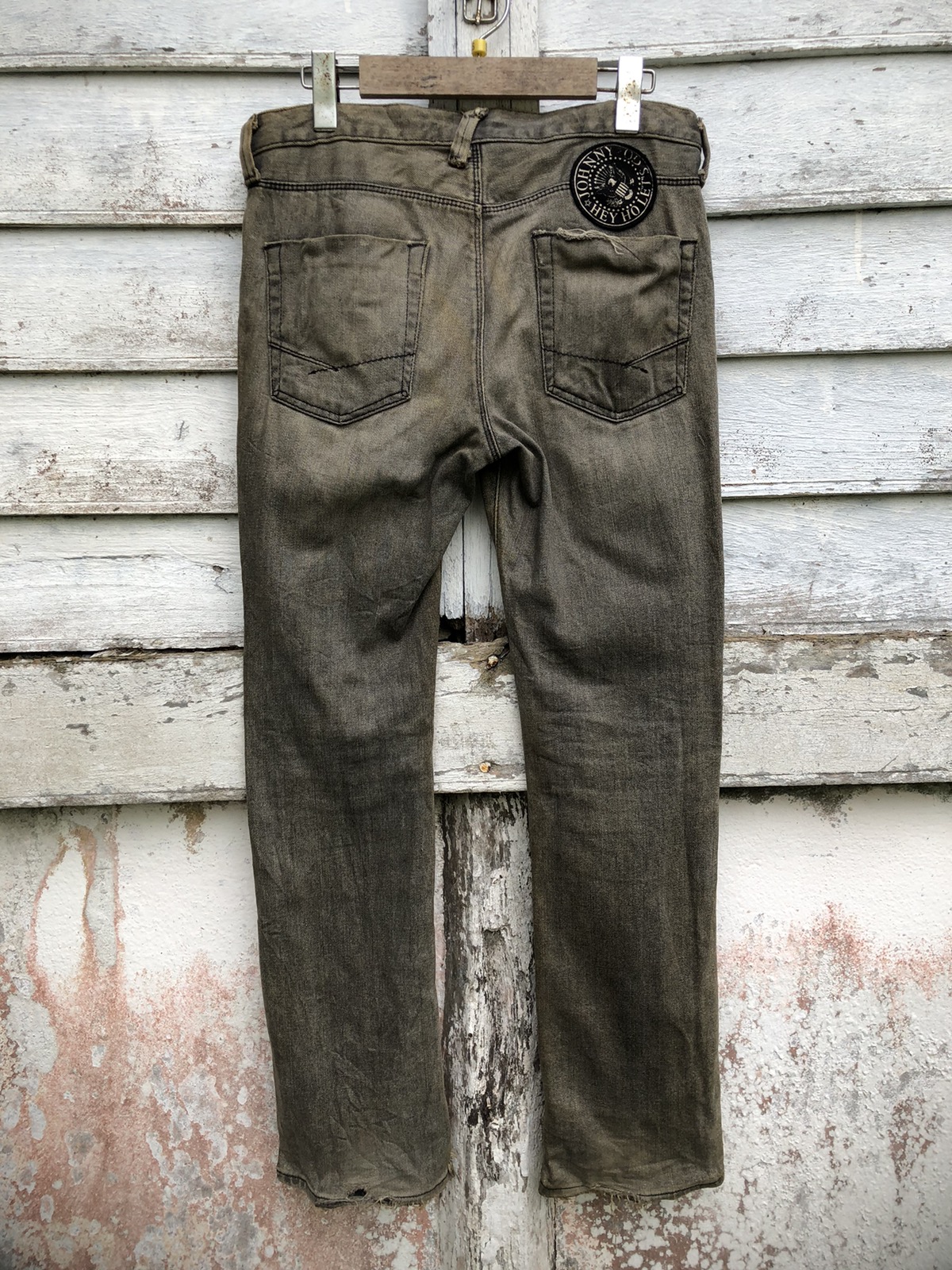 Vans Joey Ramone Black Rusty Washed Distressed Denim Pant - 3