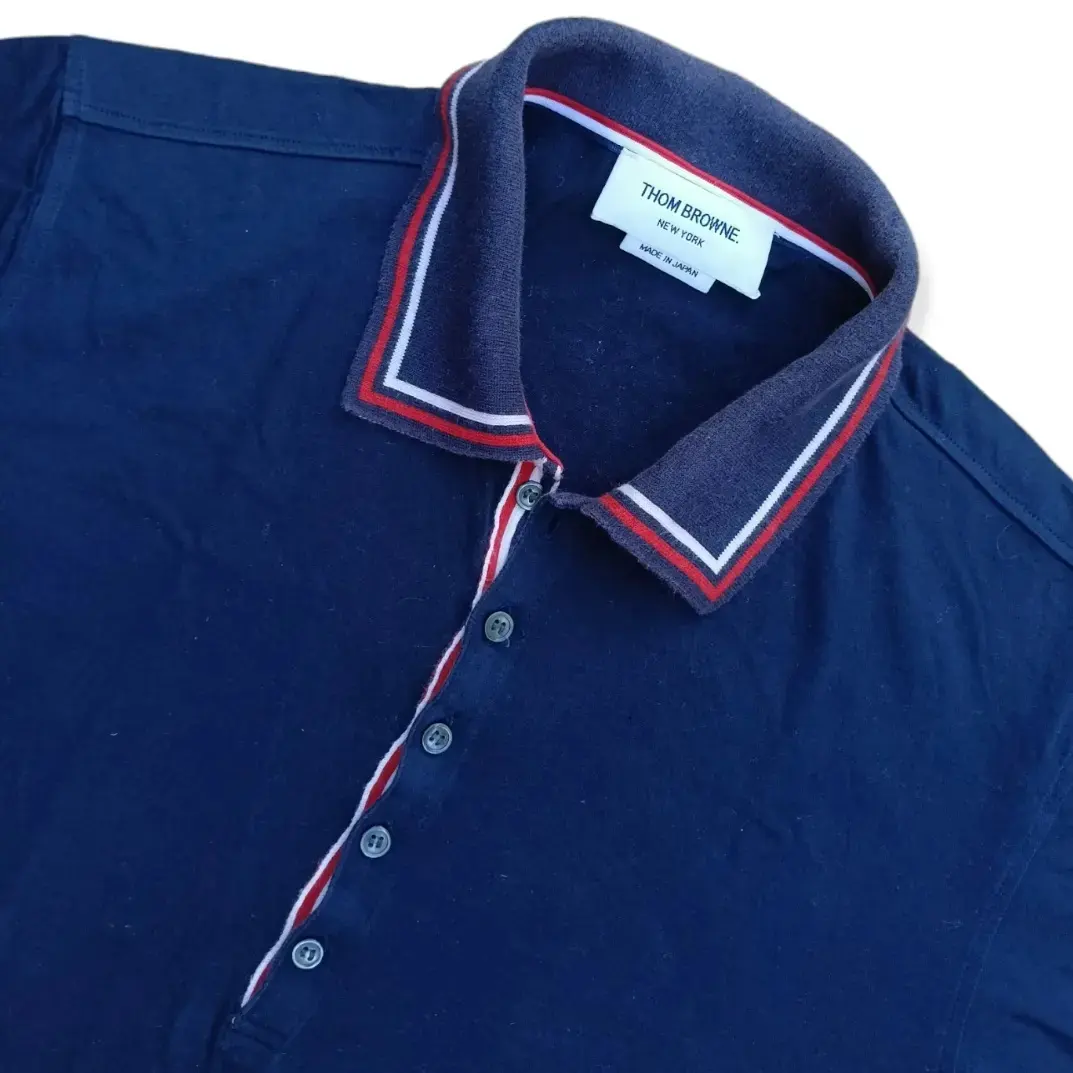 THOM BROWNE PIQUE TIPPED POLO SHIRTS - 3