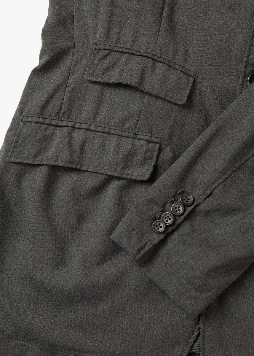 charcoal grey tropical wool Andover jacket XL - 6