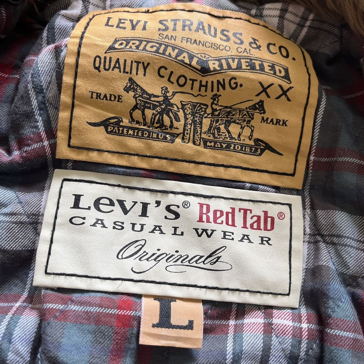 Vintage - Levi's Denim Corduroy Trucker Jacket Red Tab - 5
