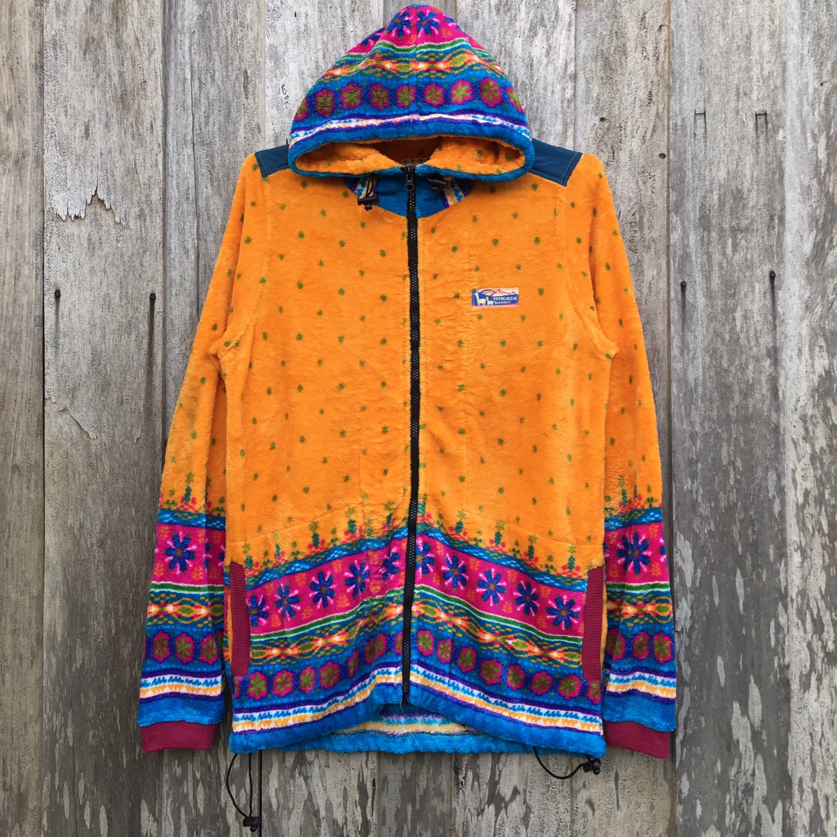 Vintage - Vintage Titicaca Peruvian Native Hoodie Fleece Sweatshirt - 1