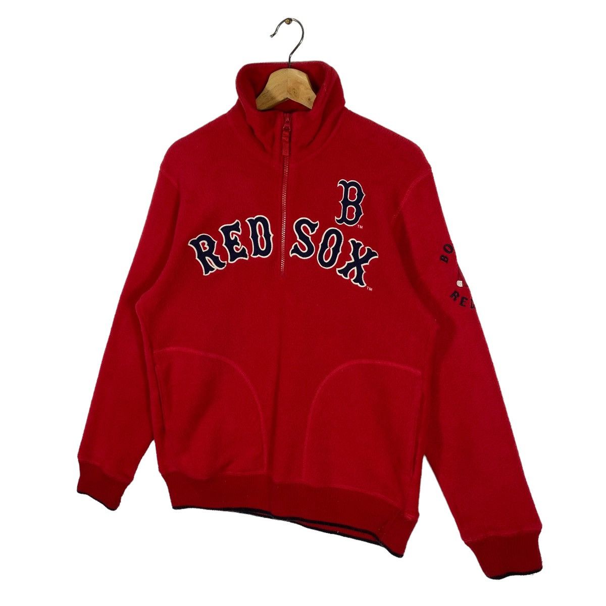 MLB - Vintage Red Sox Boston Fleece Half Zip - 2