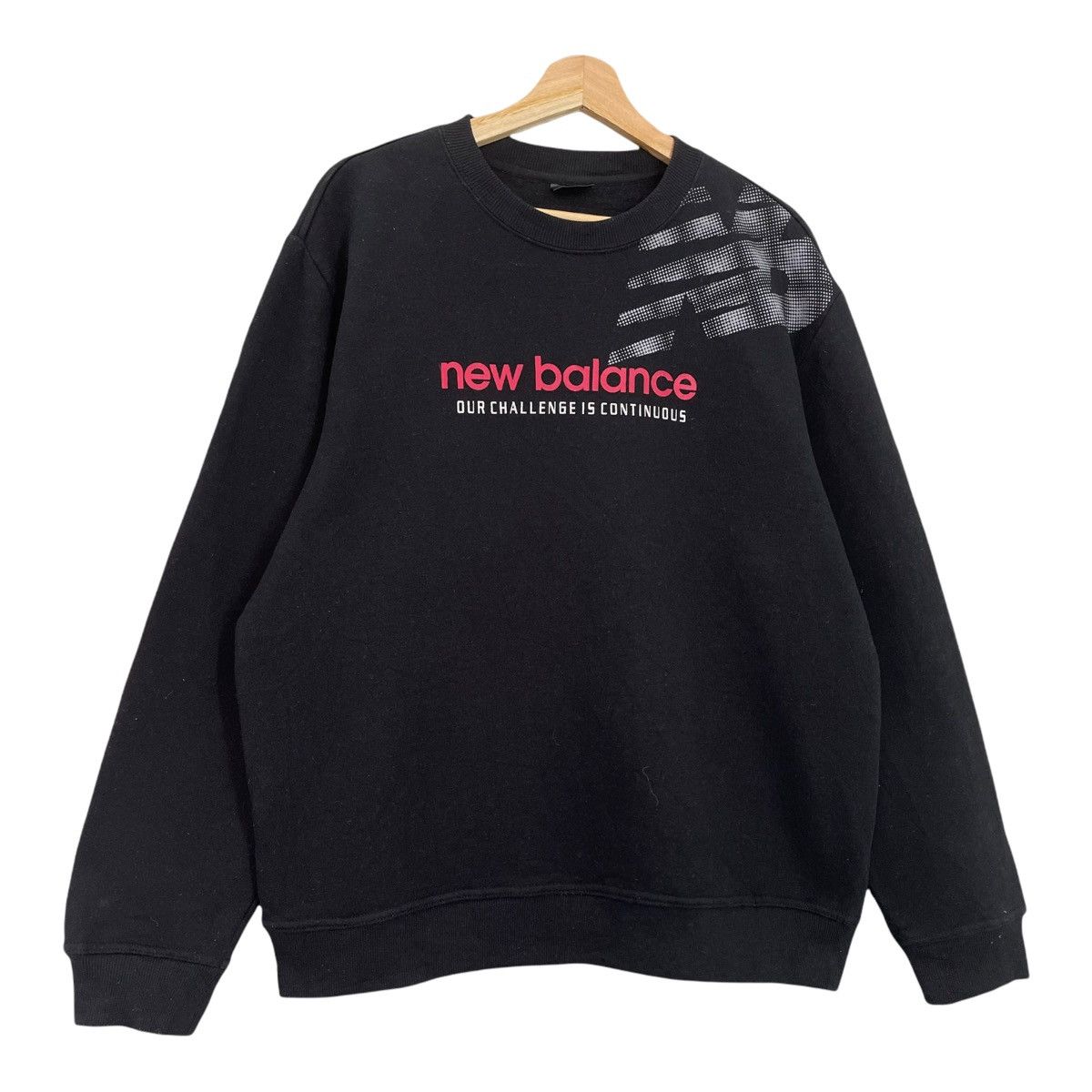 Vintage New Balance Spellout Logo Pullover Sweatshirt Size M - 2