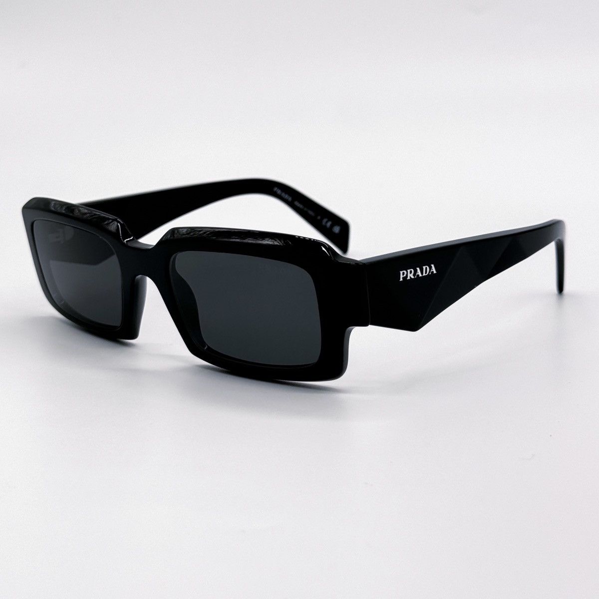 NEW PRADA SPR 27Z 16K08Z SQUARE PR 27ZS BLACK SUNGLASSES - 6