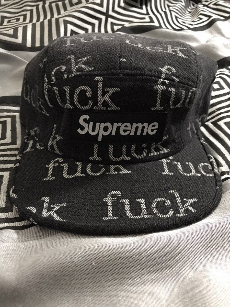 得価高品質Supreme Fuck Denim Camp Cap 帽子