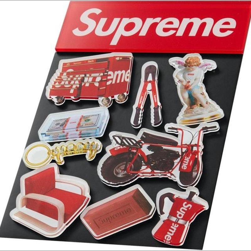 10 PiECE MAGNET SET SUPREME ACCESSORiES BOX LOGO BRiCK - 1