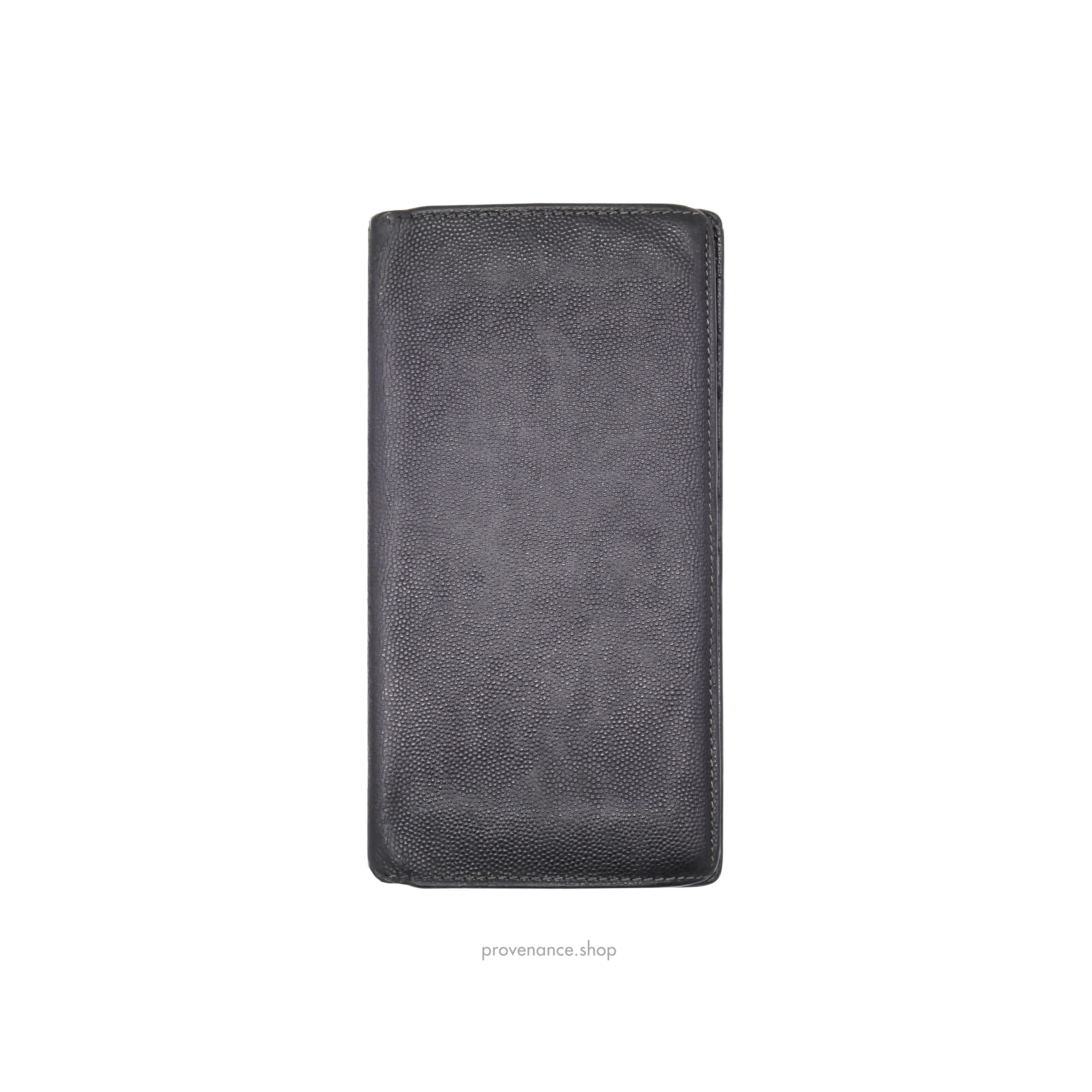 Cartier Santos Long Wallet - Black Pebbled Leather - 2