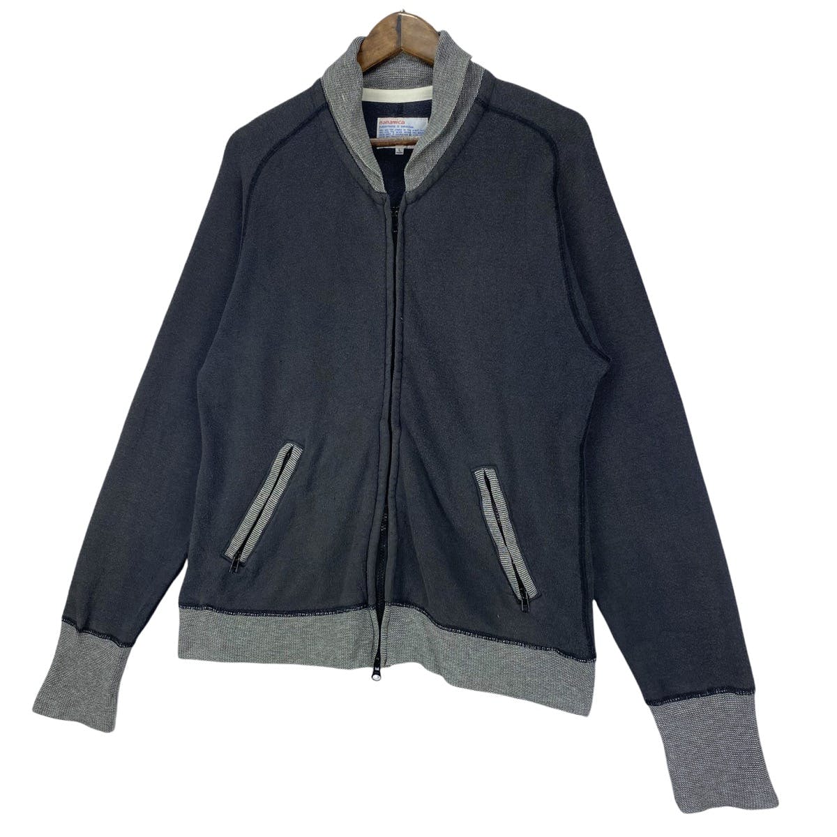 Nanamica Full Zip Shawl Collar Sweater Jacket - 2