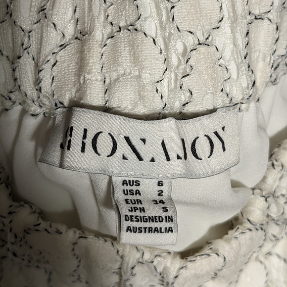 Shona Joy Revolve Handkerchief Lace Off-shoulder Dress NWOT US2 - 11