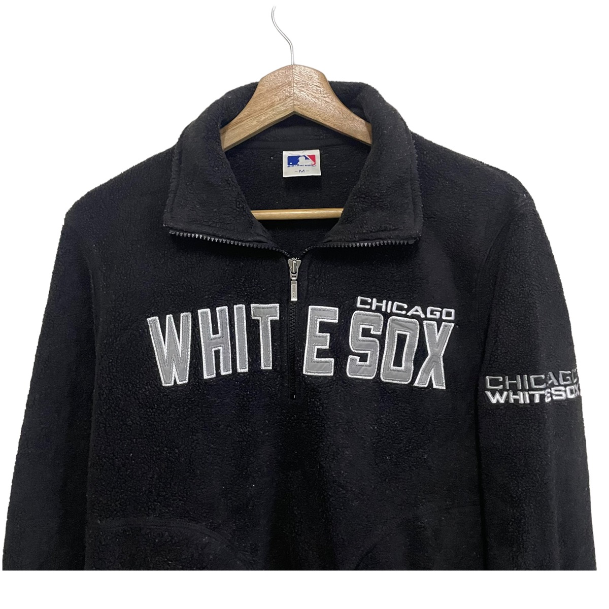 Vintage - 💥 MLB Chicago White Sox Fleece Halfzip Sweatshirt - 4