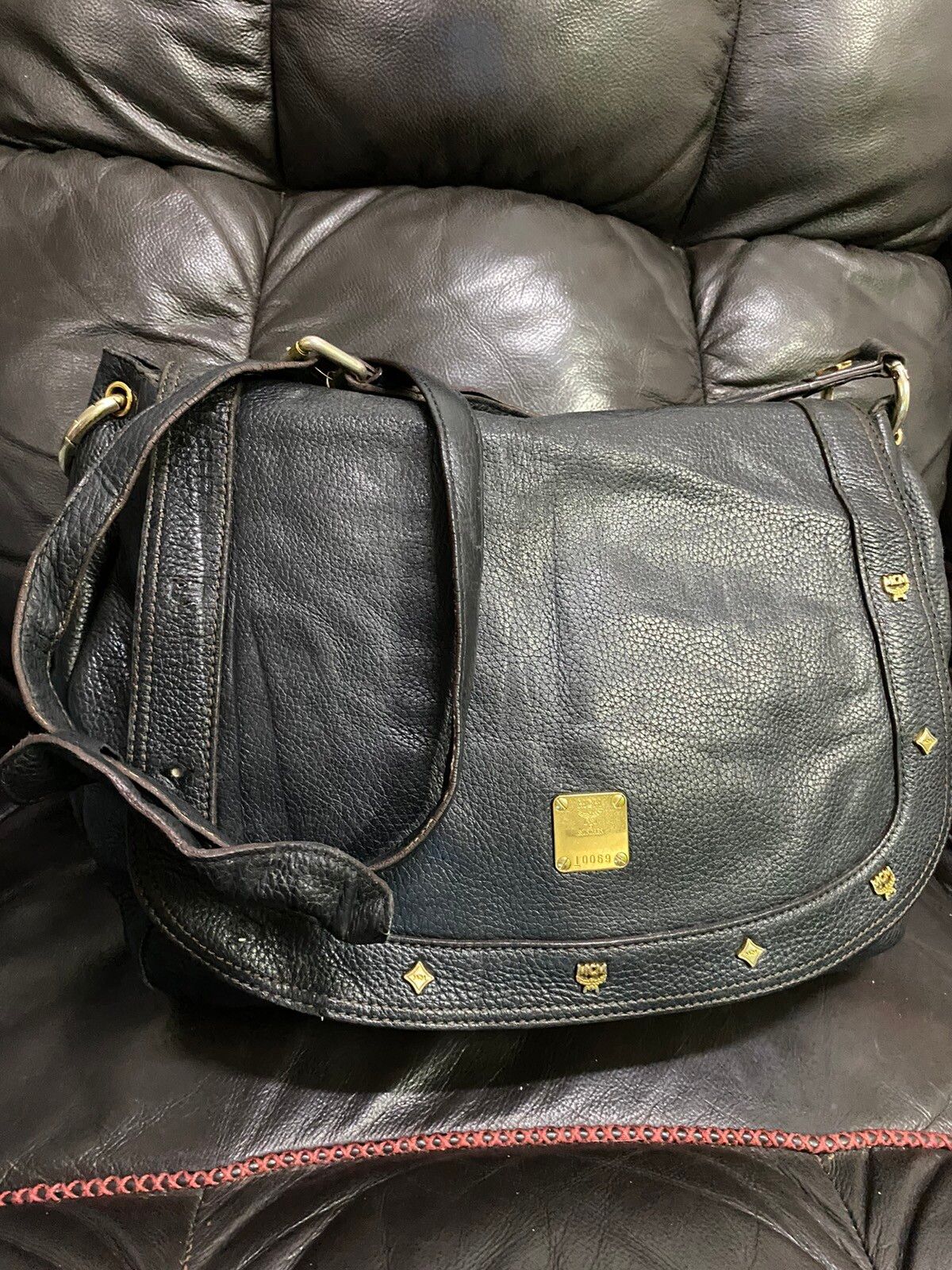 Authentic MCM Leather Shoulder Bag - 1